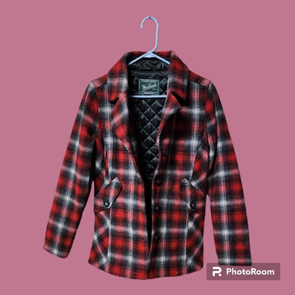 Ladies Woolrich Red Plaid Jacket - Picture 3 of 3